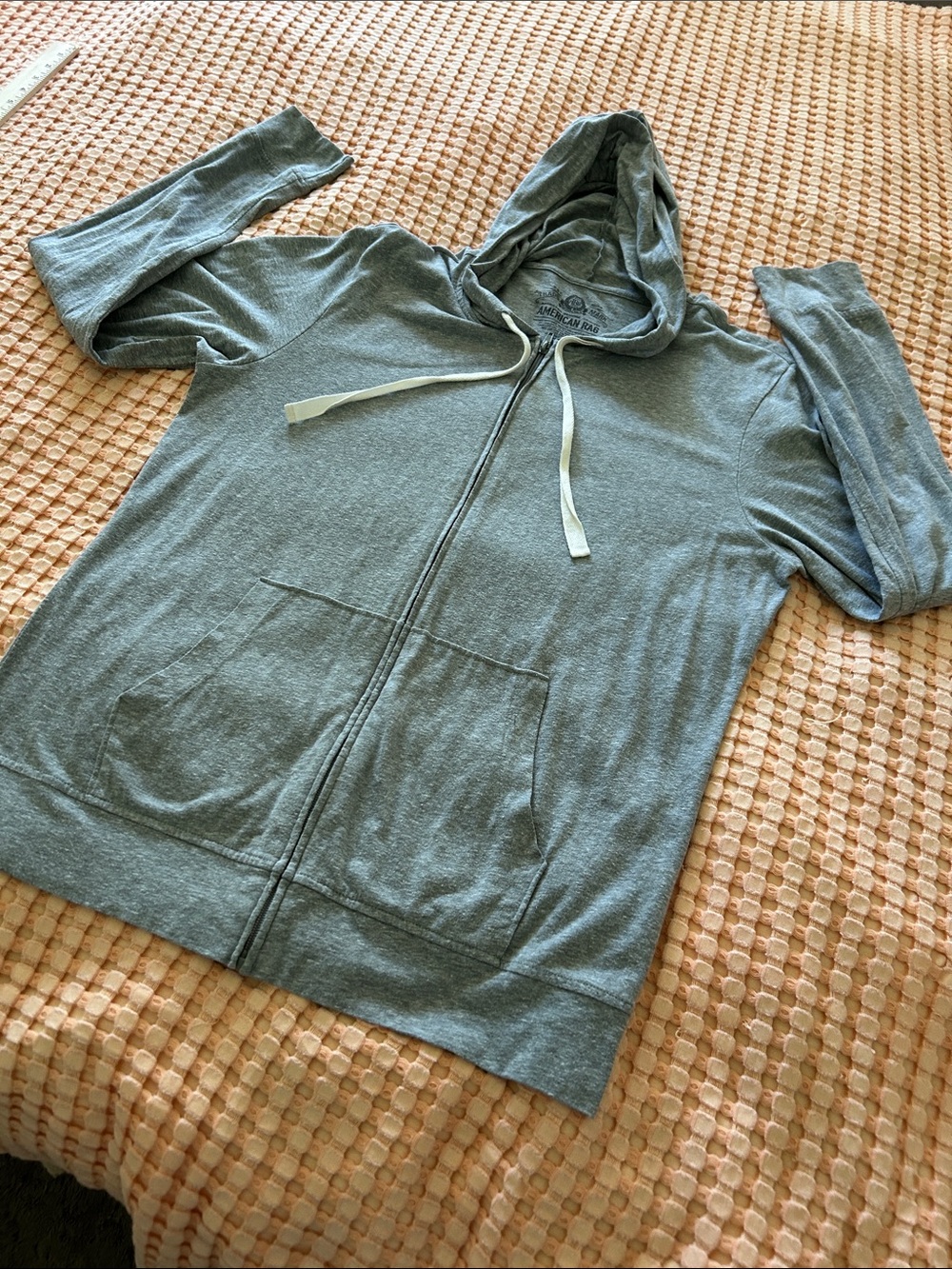 American Rag Full-Zip Up Hoodie Jacket with Kangaroo Pockets Women’s Large EUC